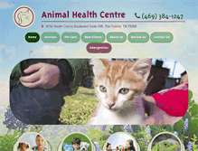 Tablet Screenshot of animalhealthcentre.com